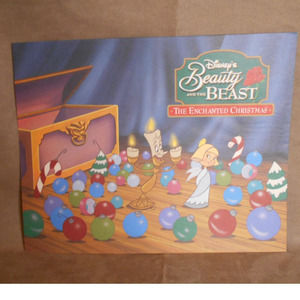 Beauty & Beast Enchanted Christmas 1997 Envelope Only Commemorative Lithograph